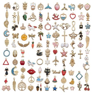 5/20/50 шт. смешанные эмалированные подвески с изображением животных и дерева, бусины для изготовления ювелирных изделий, кулон «сделай сам», ожерелье, браслет, аксессуары