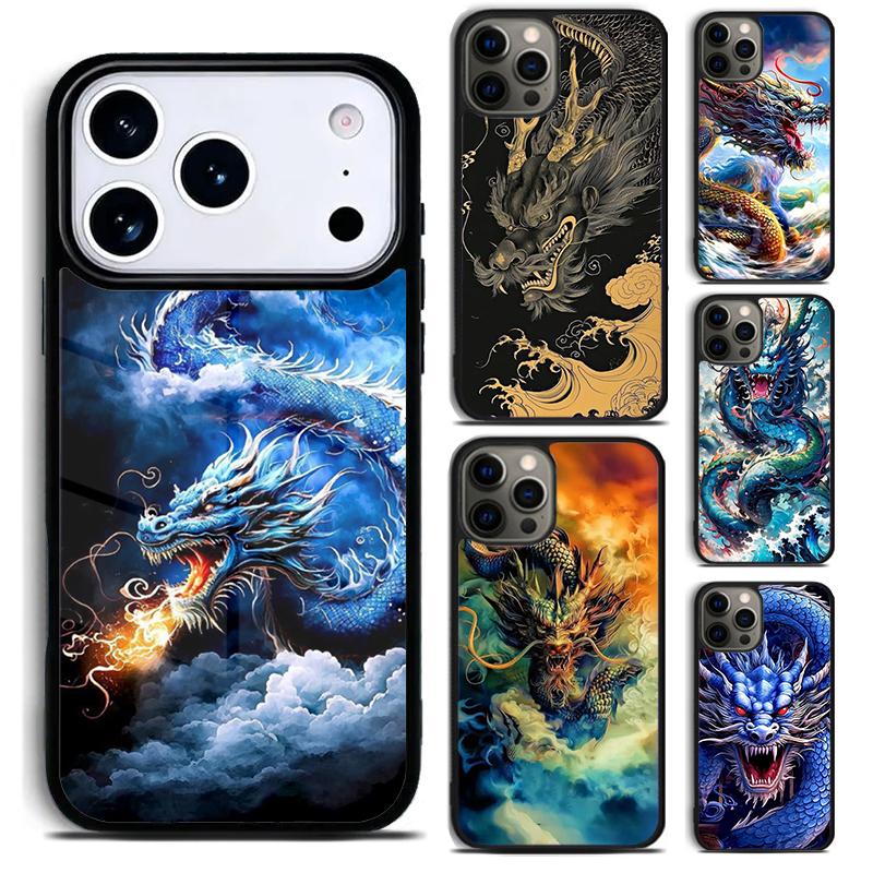 Чехол для телефона с драконом для iPhone 17 16 15 14 13 12 11 Pro Max Plus 17Air Мягкий силиконовый чехол