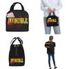 Invincible Hero Anime Cartoon Logo Product Insulated Lunch Bags For School Food Storage Bag Portable Thermal Cooler Lunch Boxes