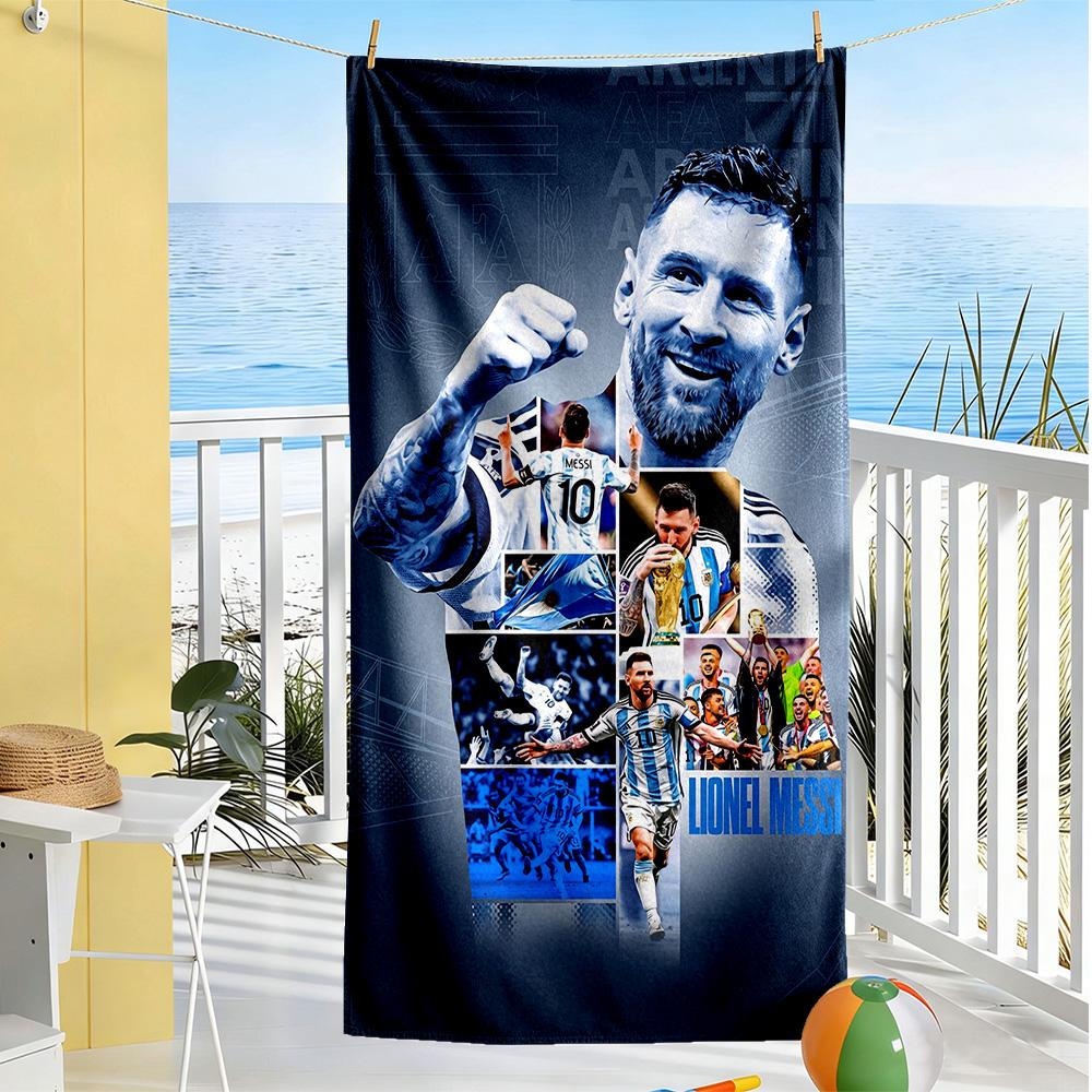 Messi Beach Towel Super Soft & Absorbent Comfortable Lightweight Suitable for Swimming, Gym, Camping, Yoga Vacation