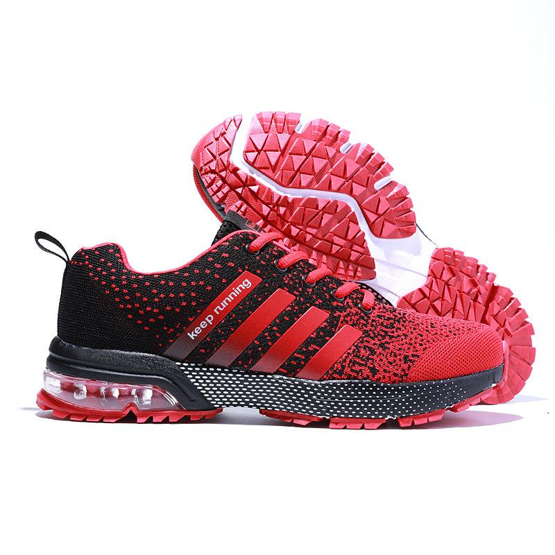 Fashion Red Flyline Breathable Hot Women Running Sneakers Air Trainers Lightweight Keep Running Marathon Women Sport Shoes Air Sneakers