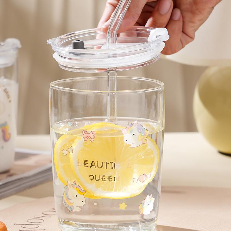 Мультяшный единорог с крышкой, кружка для питья, милая девушка, стакан для питьевой воды, высокая ценность, большая емкость для воды