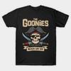 Мужская черная футболка с принтом Винтажная The Goonies Never Say Die Печать на бумаге для трансфера без вырезания Хлопковая футболка