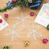Fashion Wedding Supplies Plastic Snowflake Decoration Hanging Ornaments Xmas Decor Christmas Tree