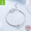 Simple And Versatile S925 Sterling Silver Lucky Grass Beaded, Classic And Fashionable Four-Leaf Clover Diy Jewelry Accessories