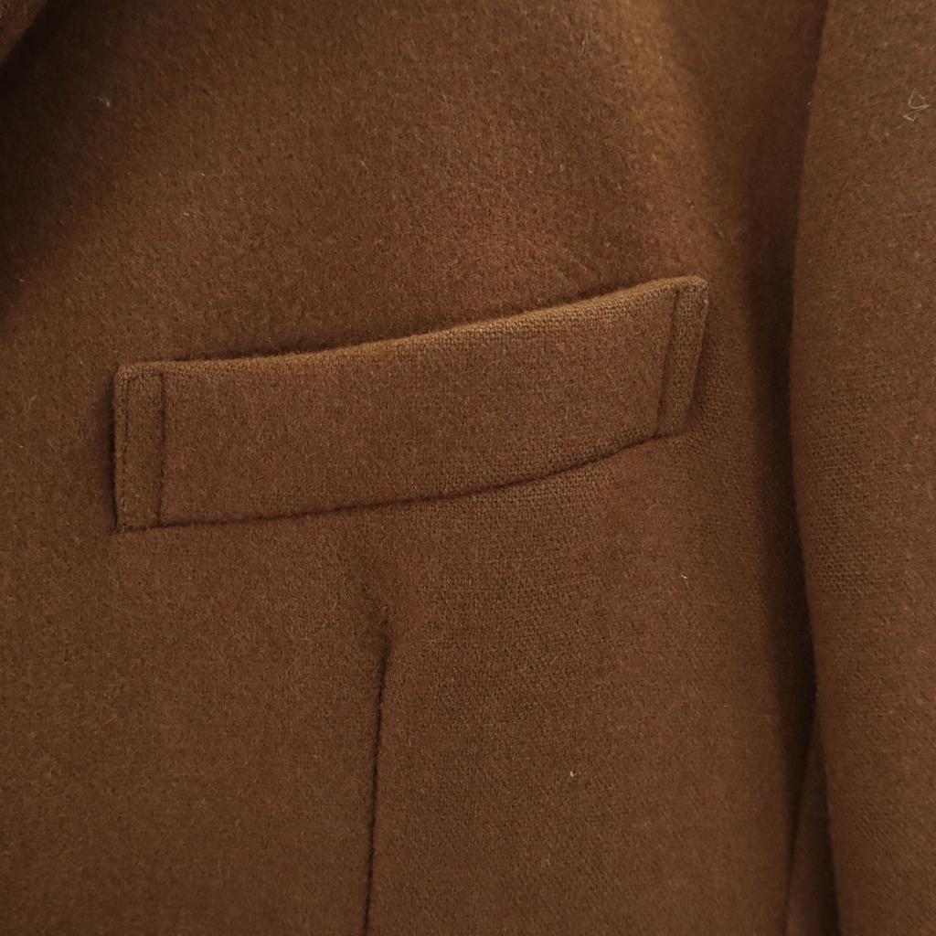 ATTACHMENT Made In Japan Cashmere Blend Flat Double Layer Melton Chester Coat Men's Used