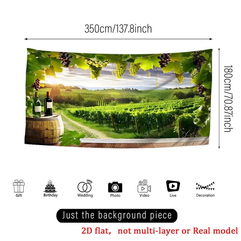 One large-sized 2D printed banner featuring the theme of sunset bats from a wine estate -
