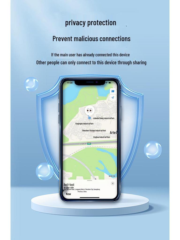 Bluetooth Anti-Lost GPS Tracker for Luggage and Personal Items - Real-Time Locator for All Ages