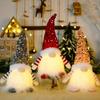 Christmas Doll Ornaments Glowing Lights - Festive Window Decorations for Home, Living Room, Bar, Cafe, and Holiday Season