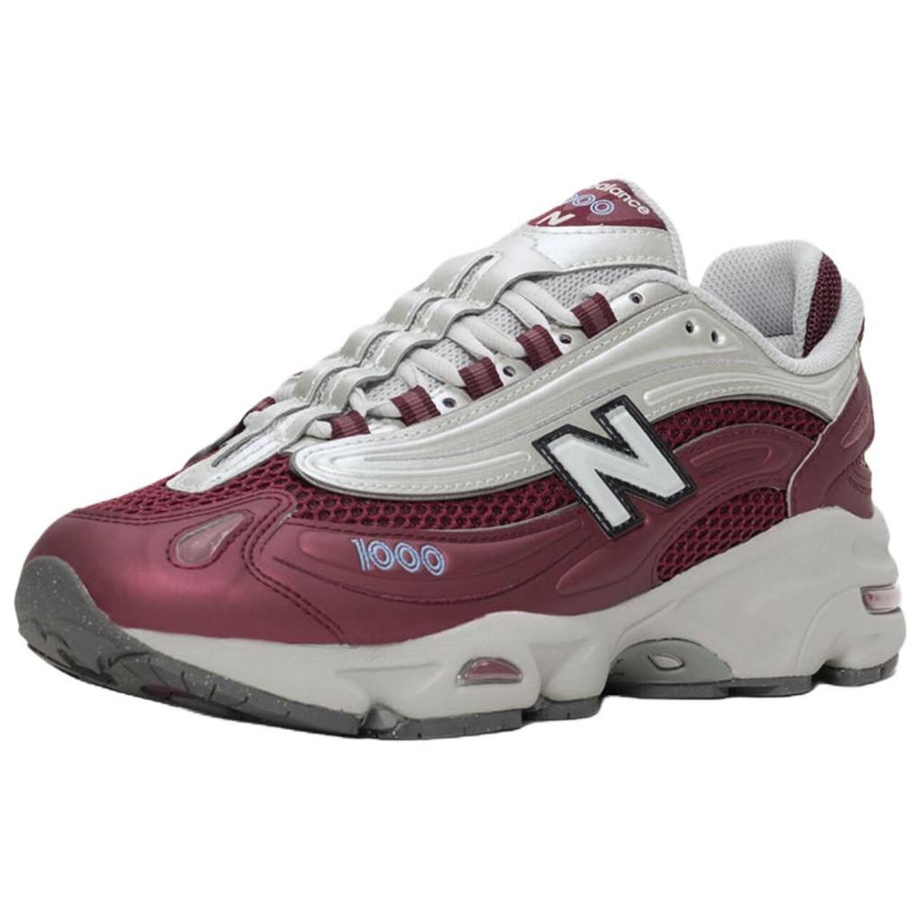 New Balance 1000 Monarch Burgundy Unisex Sneakers Red Light-Silver-Metallic Still-Water M1000Q