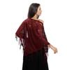 Womens Triangle Poncho Multiple Colors Sheer Tassels Scarf Lace Wedding Party Accessories