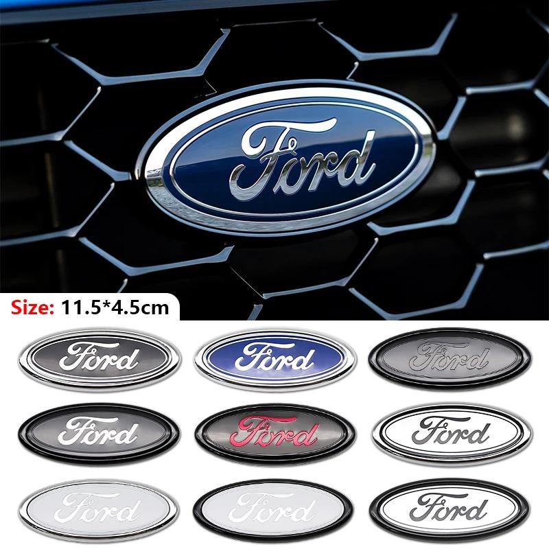11.5X4.5cm Car Logo For Ford Ranger Escape Mondeo Fusion Fiesta Kuga Edge Focus Mustang Rear Trunk Emblem Sticker Accessories HNQJR1