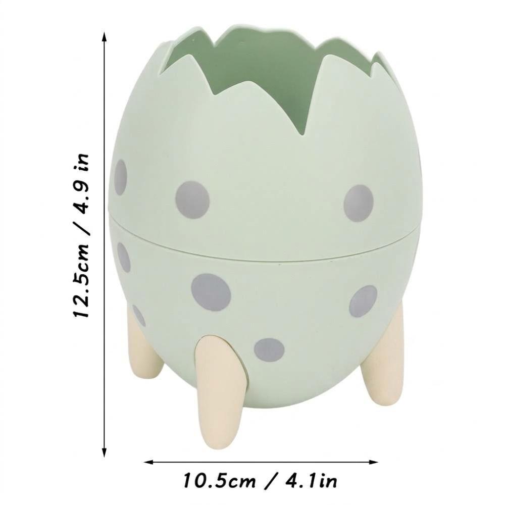 Egg Shaped Dinosaur Egg Pen Holder Desktop Container Vanity Counter Organizing