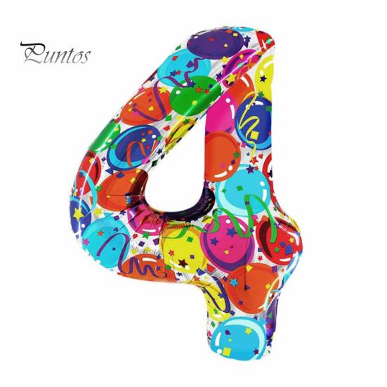 40-дюймовый воздушный шар с номером из алюминиевой фольги, красочный 2024 Новый год, большой размер, воздушный шар, украшение для праздника, товары для вечеринок