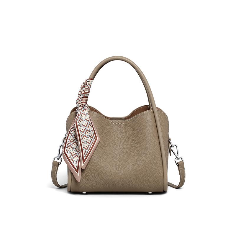 Сумка-ведро для женщин, новая осенне-зимняя женская сумка из натуральной кожи, большая вместительная ручная сумка через плечо, сумка-корзина для овощей