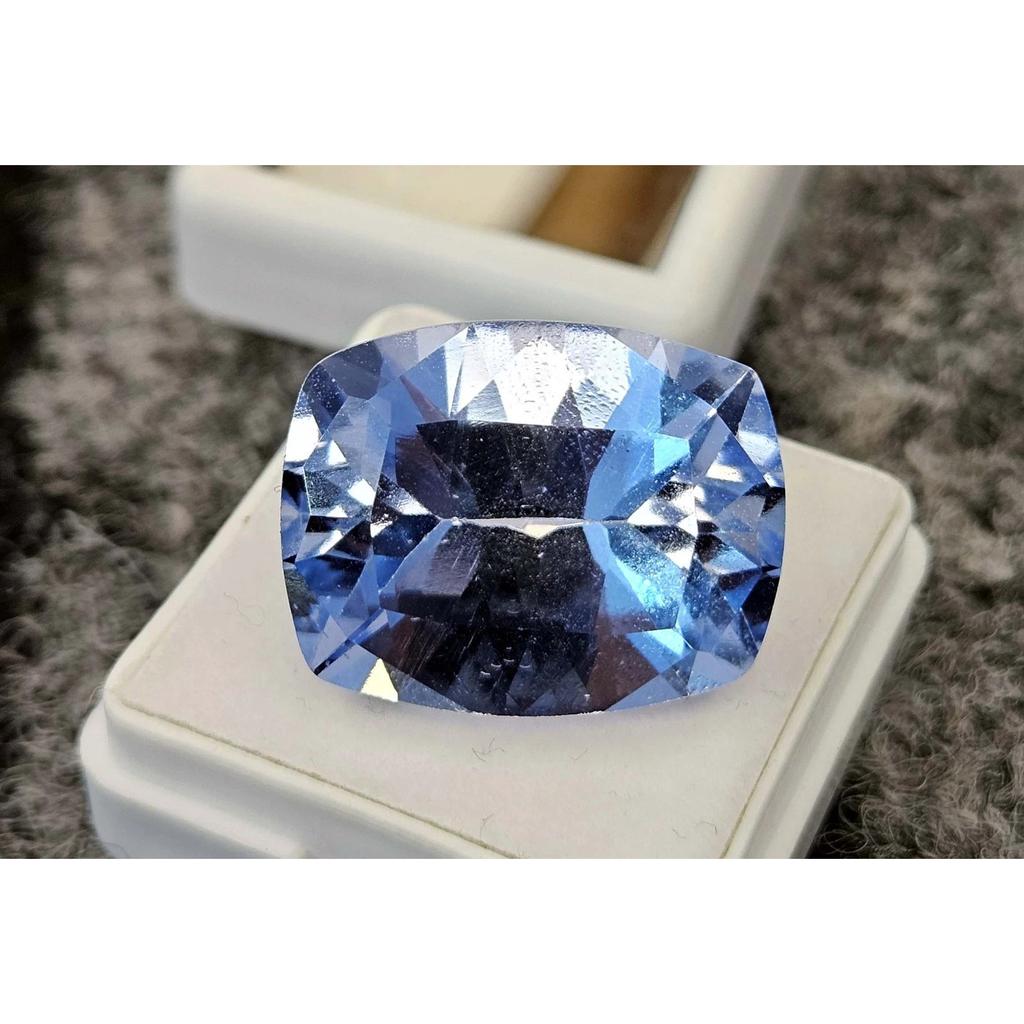 Natural Aquamarine Blue Cushion Cut 33-34 Ct Stunning Certified Loose Gemstone