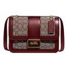 Alie 23 Сумка-мессенджер из ткани и кожи с элегантным универсальным монограммным узором Маленькая сумка через плечо Женские сумки Бордовый Вишнево-красный 4615-B4RH5