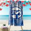 Custom Name,FC Schalke 04 Print Beach Towel, Large Soft Quick Dry Towel for Beach Camping Swimming