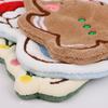 1/3Pcs Christmas Coral Fleece Hand Towels for Kitchen Bathroom Cartoon Gingerbread Man Snowman Tree Design Towel New Year Gifts