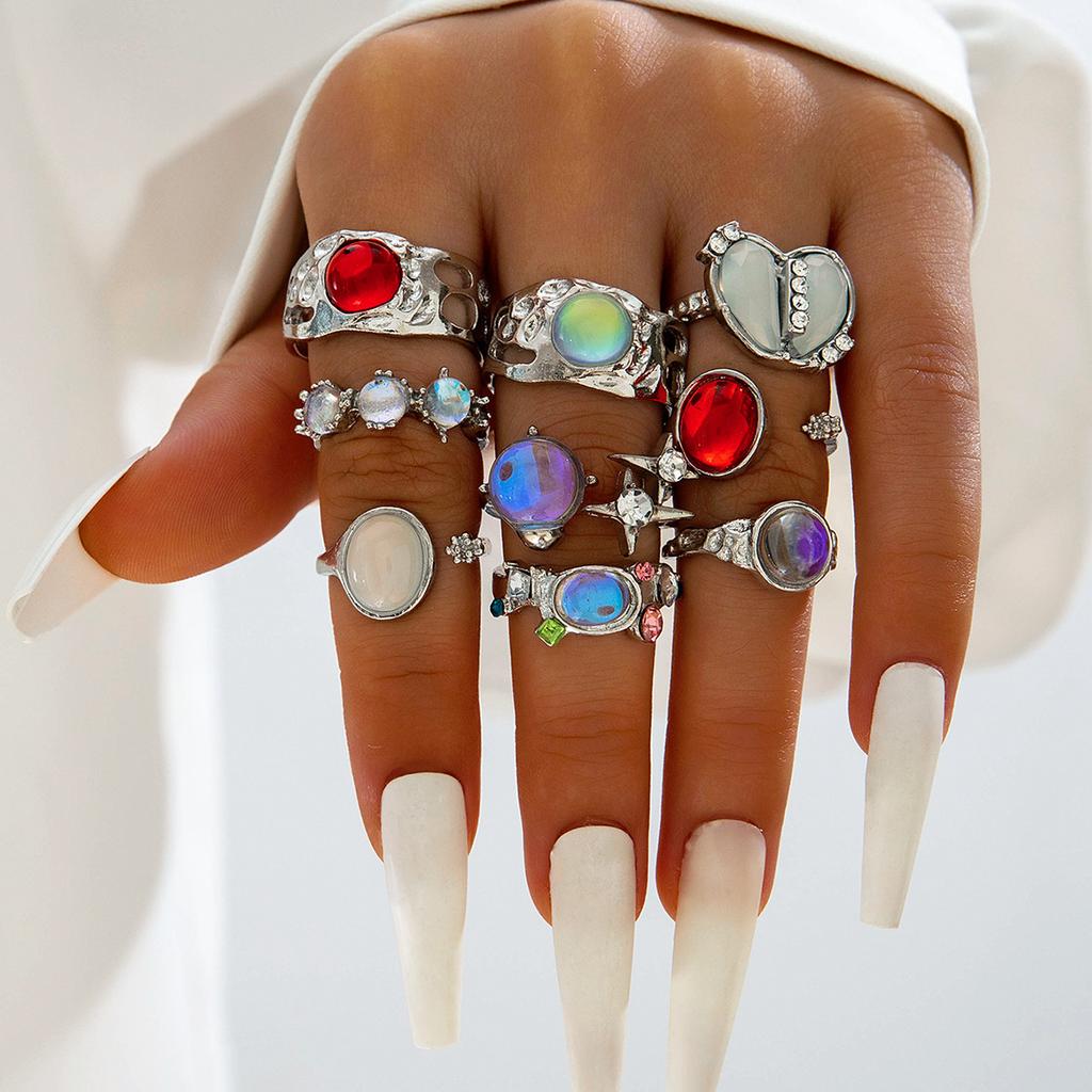 Милое и стильное розовое бриллиантовое кольцо, набор холодных колец с бантом любви.