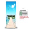 28 Styles For Choice Beach Scenery Refrigerator Sticker Peel and Stick Waterproof Double Door Freezer Cupboard Decor Art Mural