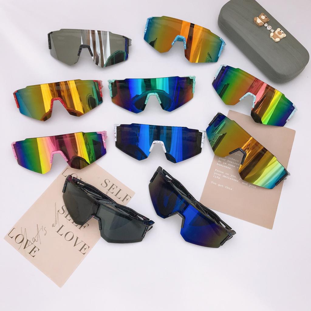 Fashion Children'S Sunglasses Colorful Eye Protection Sports Cycling Glasses Boys And Girls Party Sunglasses Tide