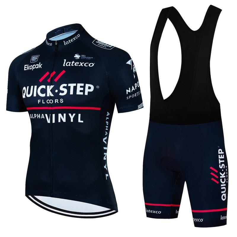 QuickStep Mens Cycling Jersey Short Sleeve Breathable Quick-Dry Mountain Road Bike Apparel