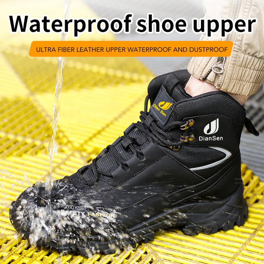 Водонепроницаемые защитные ботинки мужские неубиваемые рабочие ботинки со стальным подноском противоударные устойчивые к проколам защитные ботинки hombre рабочие боты