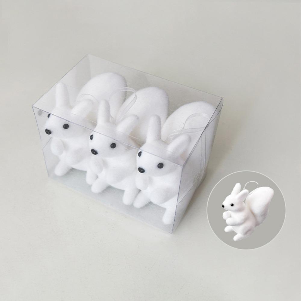 Флокированный Рождественский Подвесной Кулон Елка Белый Медведь Снежинка Подвесной Кулон Домашнее Украшение