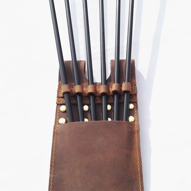1Pc Archery Pocket Arrow Quiver Lightweight Hip Pocket Quiver Belt Waist Quiver 6 Arrows Storage Shooting Hunting Accessories 5