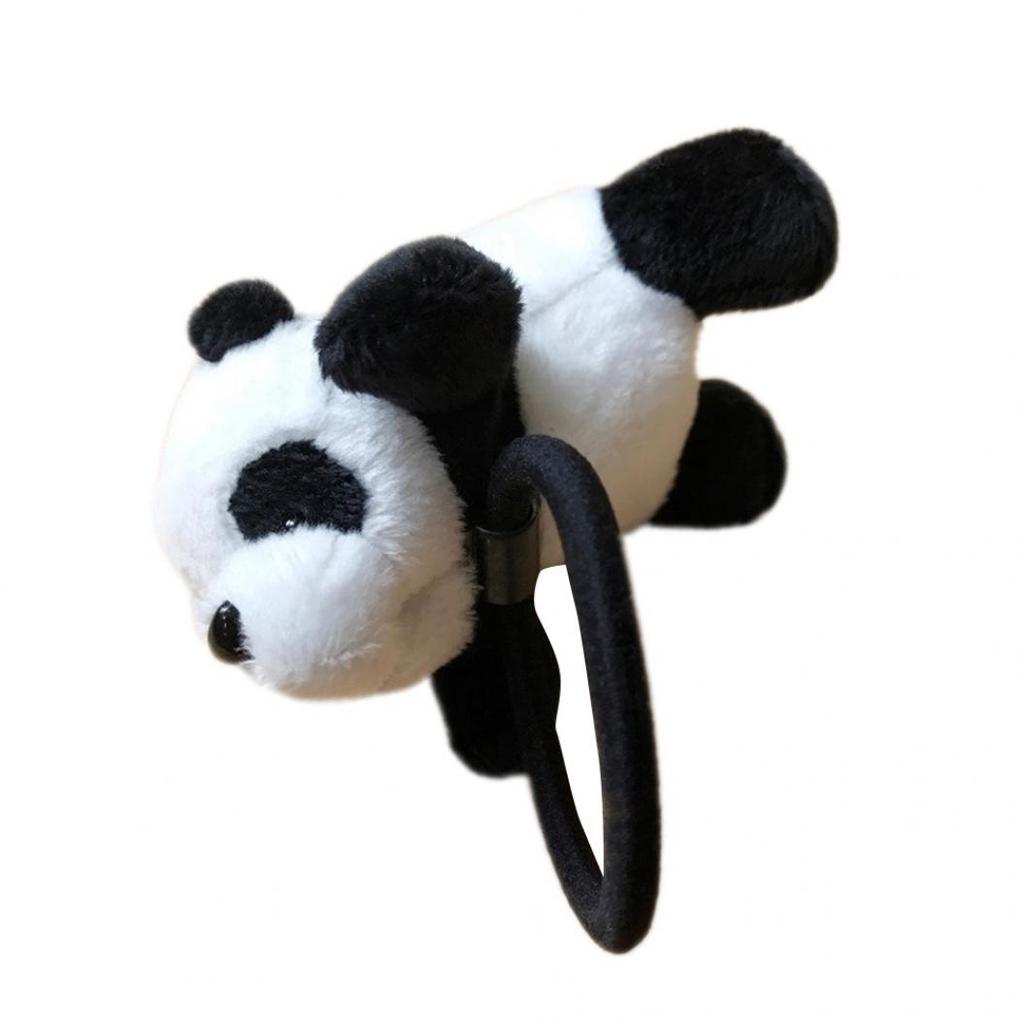 Кавайная заколка для волос с изображением панды, обруч для волос, эластичное кольцо, веревка, женские головные уборы