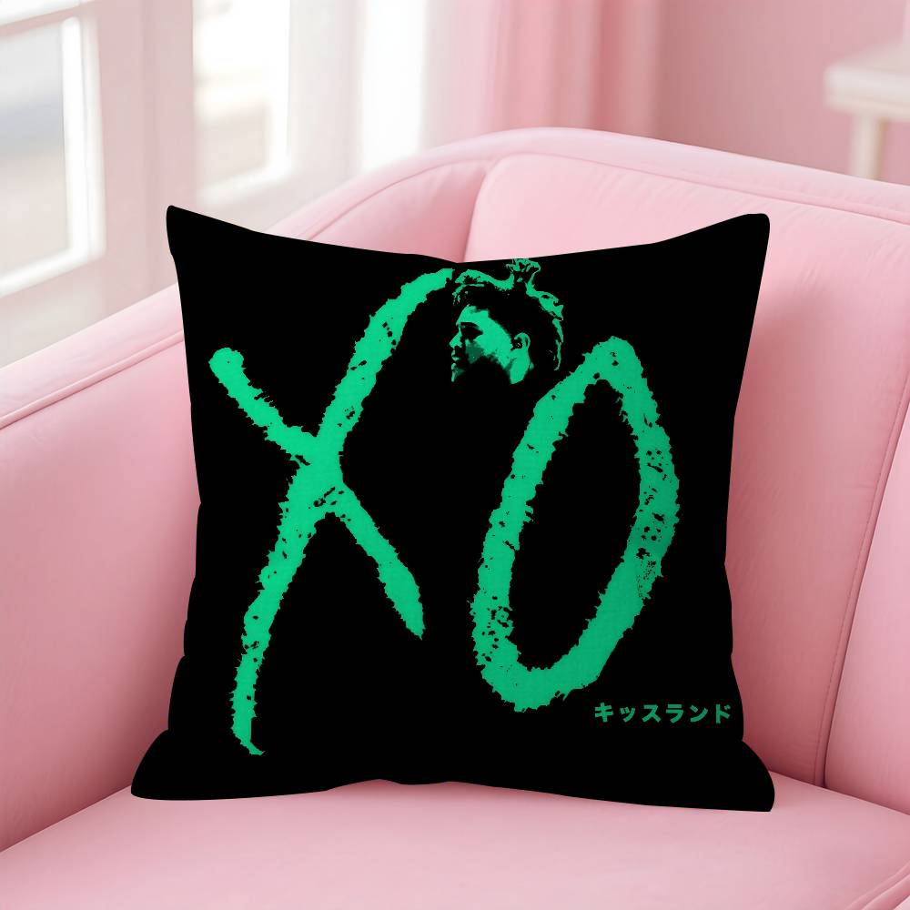 Rapper The Wweeknd X O album Pillow Covers Cartoon Sofa Decorative Home Doublesided Printing Short Plush Cute Cushion Cover