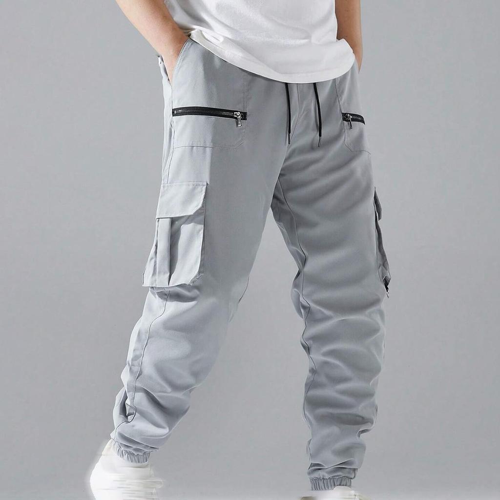 Men's Casual Workwear Pants, Multi-pocket Loose Casual Pants, Long Pants