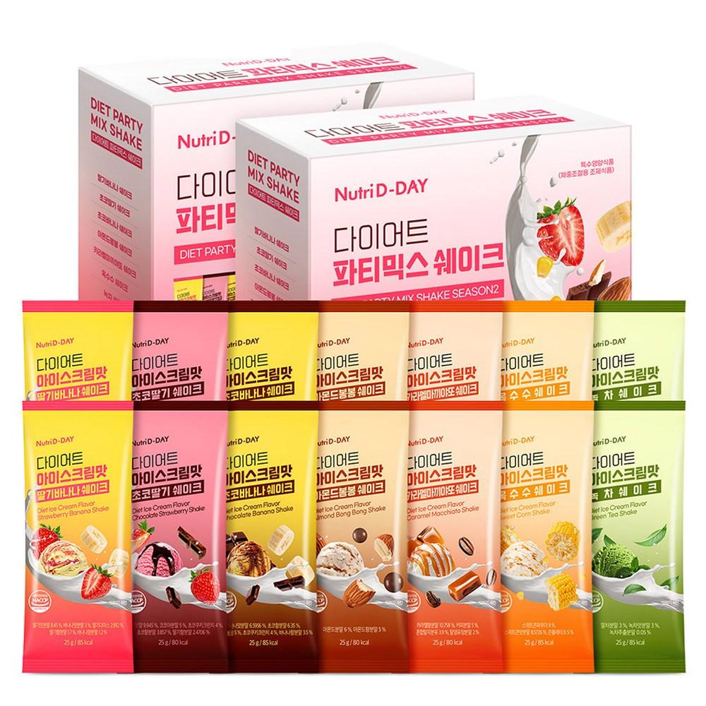 NutriDDay Диетический Party Mix Шейк Набор из 7 штук 350 г 2 шт Ингредиенты: Возможны изменения по усмотрению производителя.. | 350 г 2 шт.
