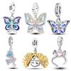 Оригинальный Новый Продукт Медный Цвет Серия Бабочки и Цветы Шармы Подходят для Браслета Пан Бусины для DIY Женские Ювелирные Изделия Предложения