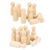 10 шт. Деревянные куклы-прищепки 75 мм 3,0 дюйма Безопасные без заусенцев Развивают навыки работы руками DIY аксессуары для украшения