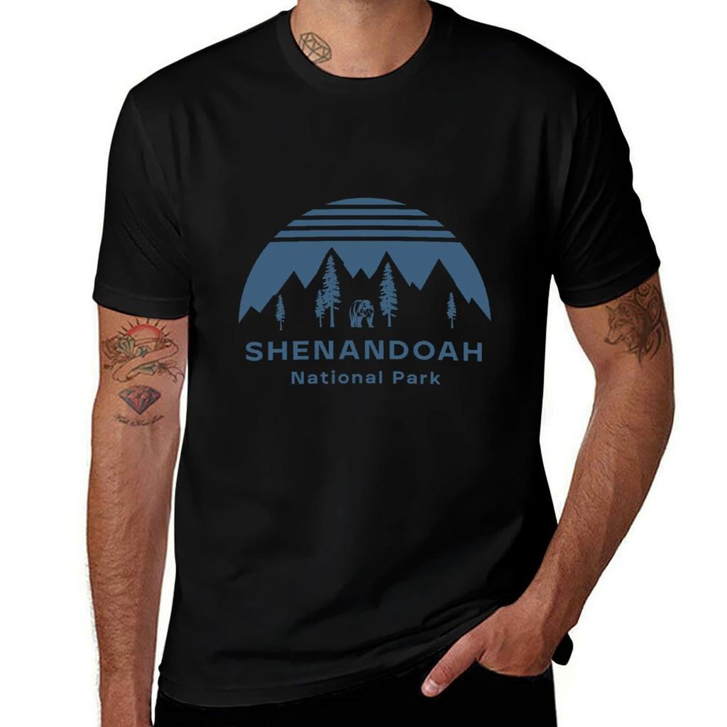 Shenandoah National Park Tshirt Black Cotton Tshirt Plain For Unisex Package T Shirts For Unisex Graphic Tees Tshirt