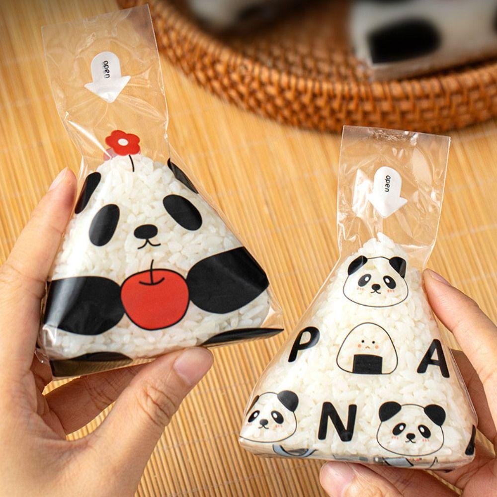 100Pcs Disposable Rice Ball Wrapper Cartoon Pattern Sushi Bag Business