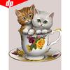 Алмазная вышивка животное кошка Алмазная картина вышивка крестом 5D DIY полная круглая мозаичная картина
