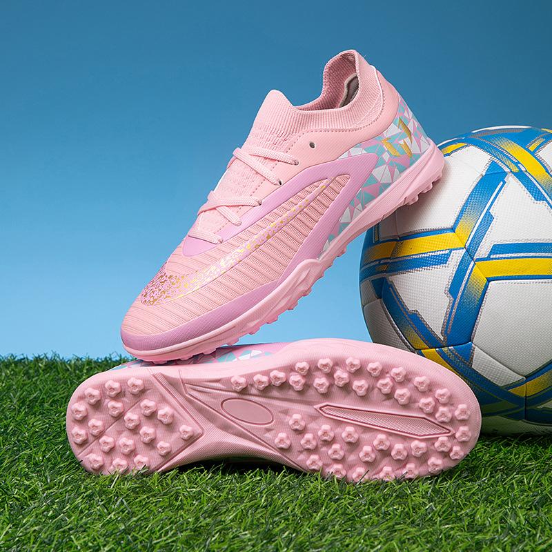 New low-top football shoes, youth men's and women's spikes, training matches, breathable, wear-resistant, shock-absorbing racing sports
