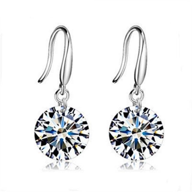 Гламурные двойные серьги-кольца из серебра 925 пробы для оригинальных гламурных ювелирных изделий своими руками