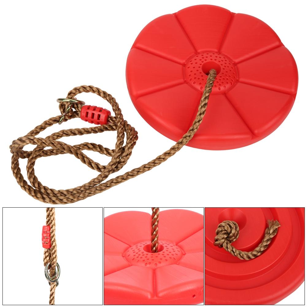 Climbing Rope Tree Swing Indoor Outdoor Disc Hanging Seat Playing Equipment Children ToysRed