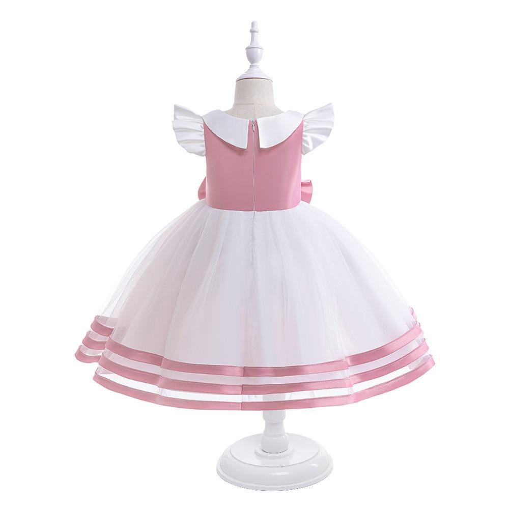 Платье в цветочную полоску для маленьких девочек 3-10 лет, элегантное платье для свадебной вечеринки для маленьких девочек, детское рождественское платье принцессы, детская одежда
