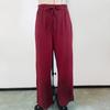 Autumn Pant Elastic Waist Solid Colour High Waist Casual Women's Trousers