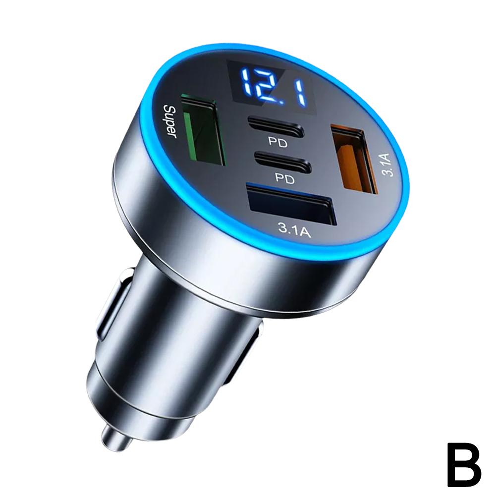 250 Вт несколько портов супер быстрая зарядка автомобильное зарядное устройство цифровой дисплей PD QC3.0 3A 2C автомобильное зарядное устройство для iPhone L8C6