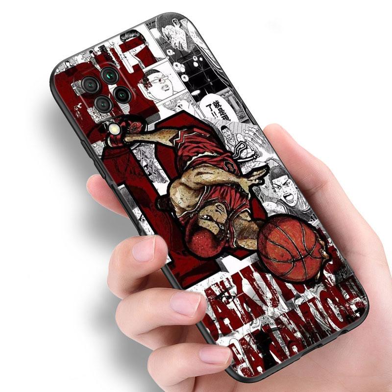 Anime Slam Dunk Black Silicone Phone Case For Huawei P10 P20 P30 P40 Lite P50 P60 Art P50E P Smart Z 2018 2020 2021 Pro 2019