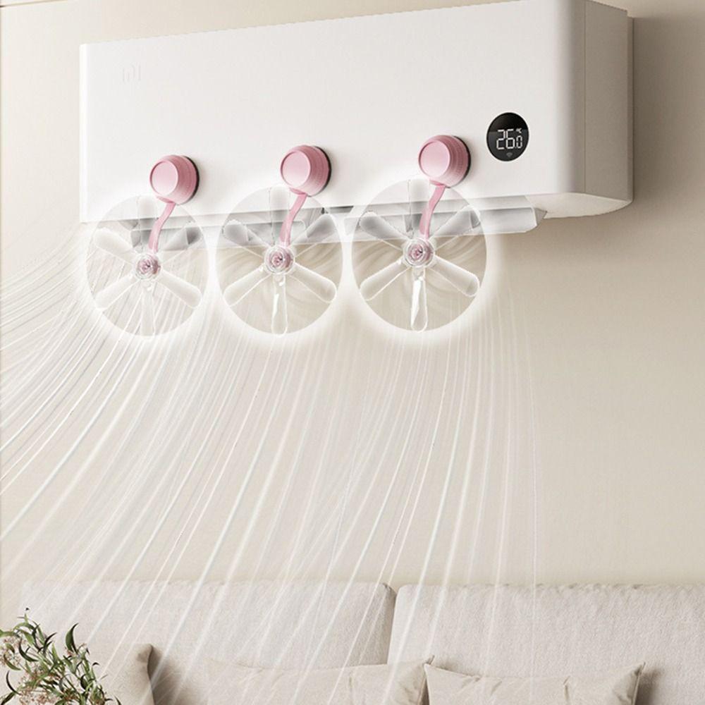 Suction Cup Air Vent Deflector Anti Direct Blowing Adjustable Angles Air Conditioner Wind Shield Fan