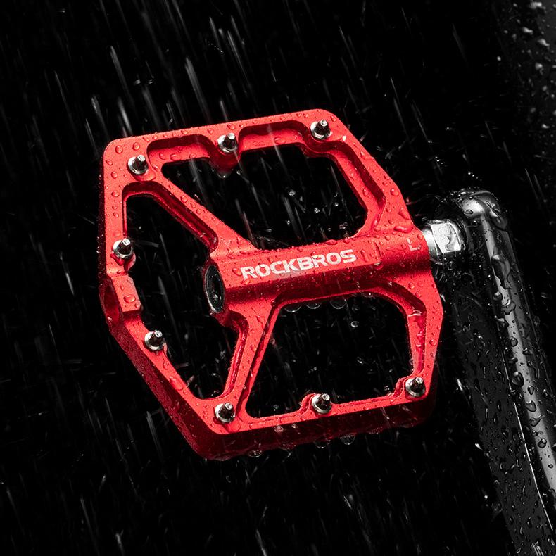 Велосипедные педали ROCKBROS из алюминиевого сплава MTB Дорожные Противоскользящие Ультралегкие Герметичный подшипник Цельнолитые Антиокислительные Велосипедные педали