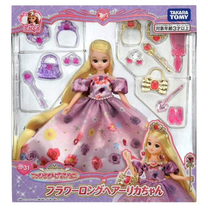 Takara Tomy Licca Doll LD-31 Fantasy Princess Flower Long Hair Licca Changeable Clothes Play House Toy 3+ Years