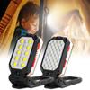 USB Rechargeable Portable LED Flashlight COB Work Light Adjustable Waterproof Camping Lantern Magnet Design Built-in Battery